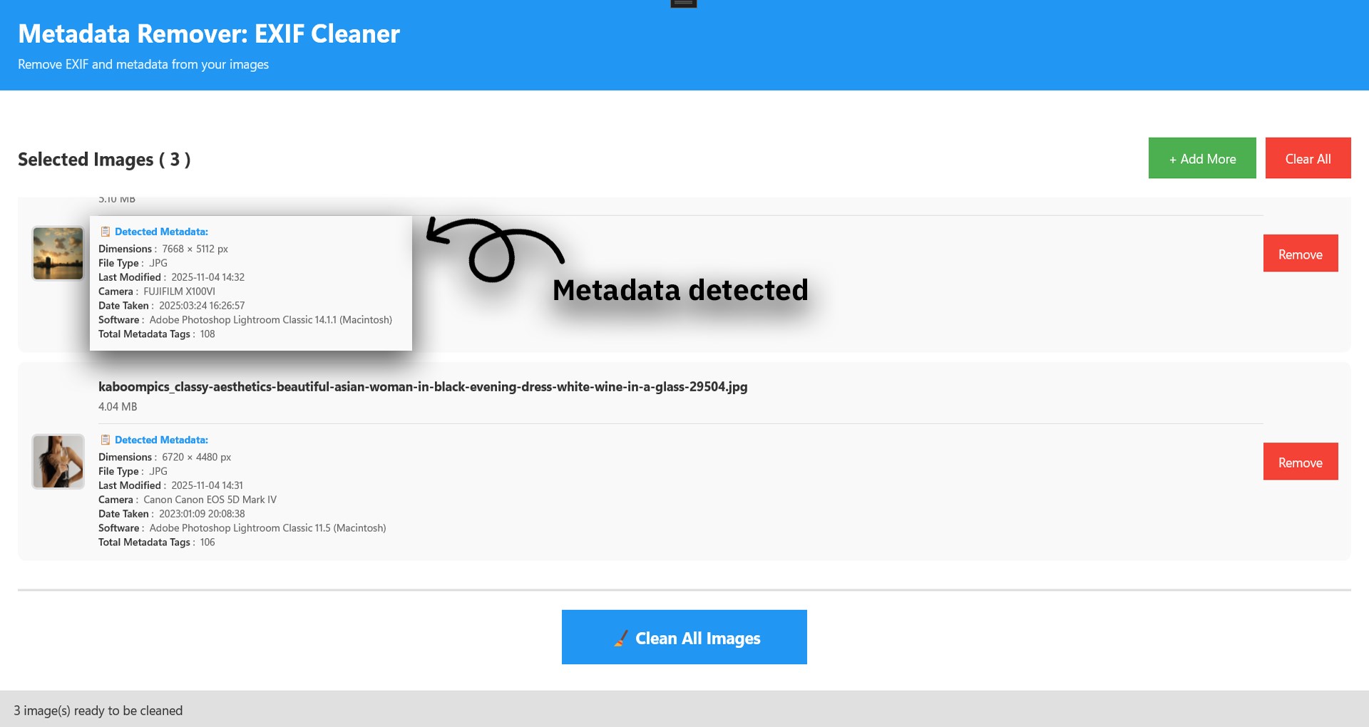 Removing Location Data from Photos - visual representation