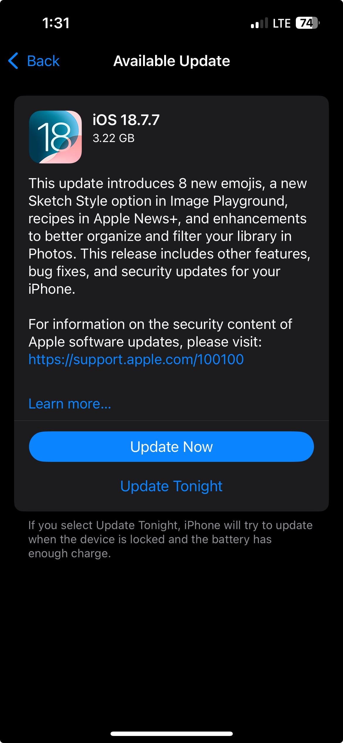 Apple's Response: The 18.7.7 Security Update - visual representation