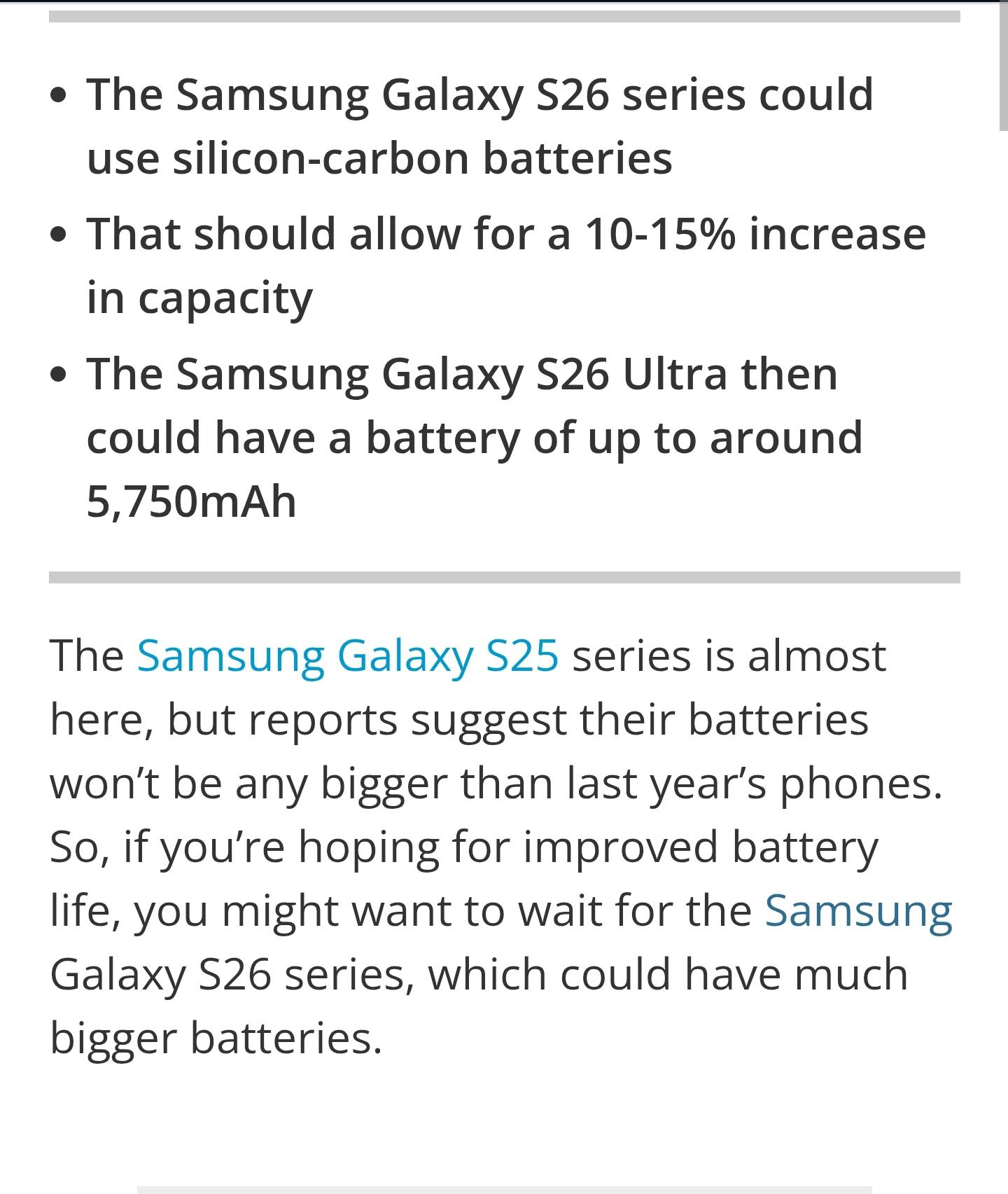 Battery Improvements: The Quiet Winner in the S26 Lineup - contextual illustration