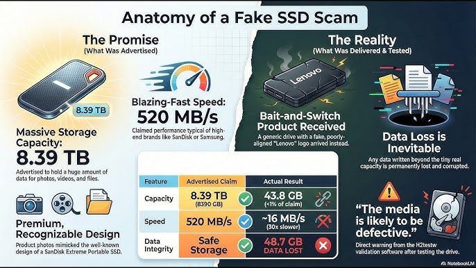 The Rise of Counterfeit SSDs - visual representation