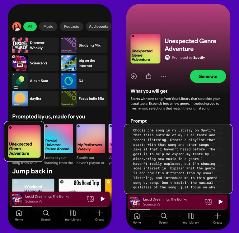 Limitations and Known Issues: What Prompted Playlists Can't Do - visual representation