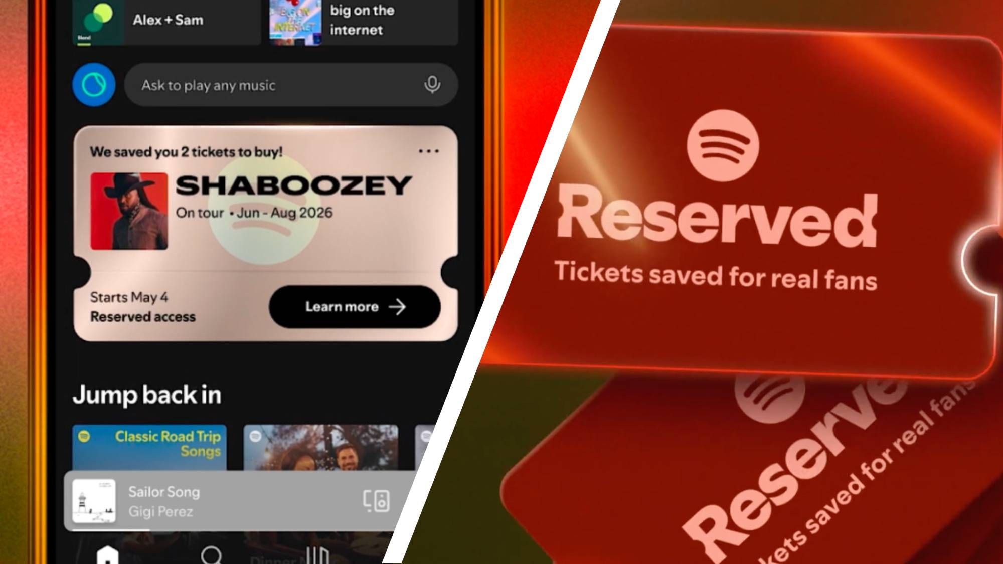 Spotify will now reserve concert tickets for artists' biggest fans — the service is standing against Ticketmaster battles and scalpers by launching its own ticket priority system so you can automatically benefit if you really love a musician | TechRadar