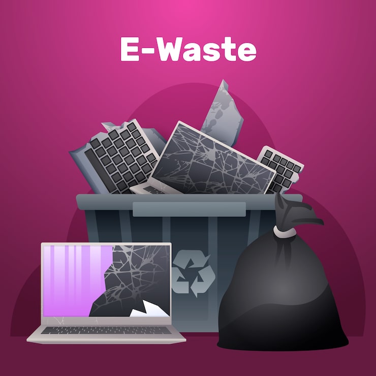 Sustainable Solutions to Mitigate E-Waste - visual representation