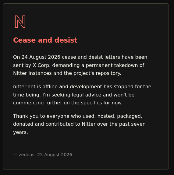 Understanding the Conflict: X vs. Nitter - visual representation
