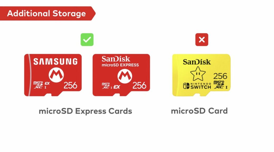 Top micro SD Express Cards for Switch 2 - visual representation