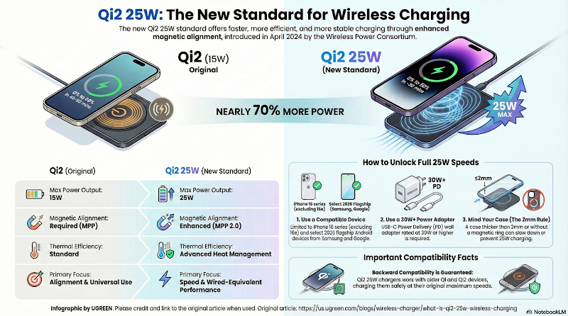 Understanding Qi 2.2 and Qi 2 Wireless Charging Technologies - visual representation