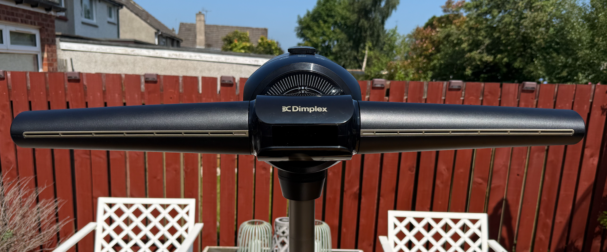 The Dimplex FlexBlade Multi-Directional Bladeless Fan looks like it's part of a plane, but despite its propeller-like design it may struggle to cool your aircraft hangar | TechRadar