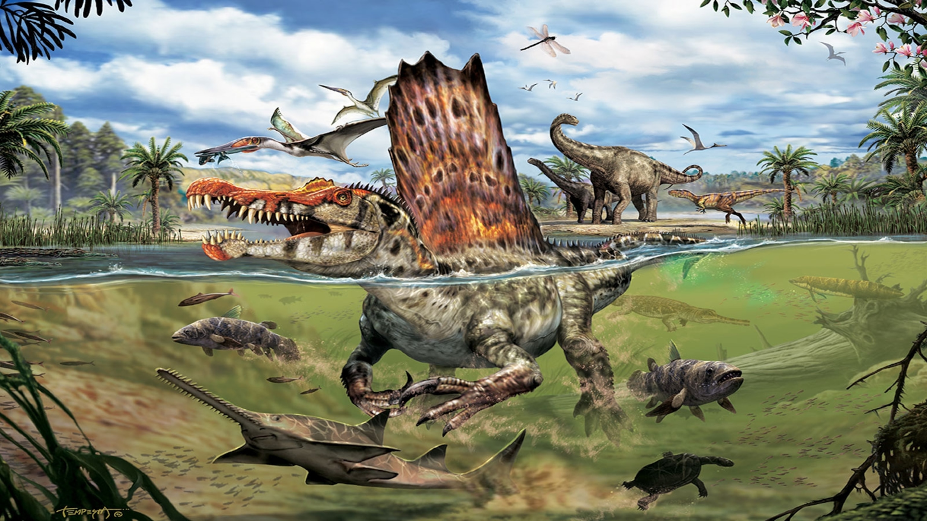 The Role of the Spinosaurus in Its Ecosystem - contextual illustration