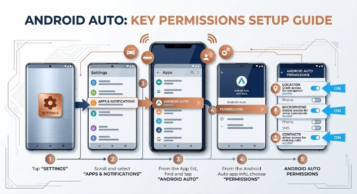 Advantages of Wireless Android Auto - visual representation