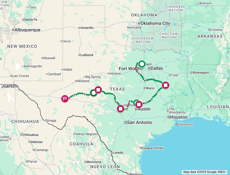 The Route: A 630-Mile Marathon - contextual illustration