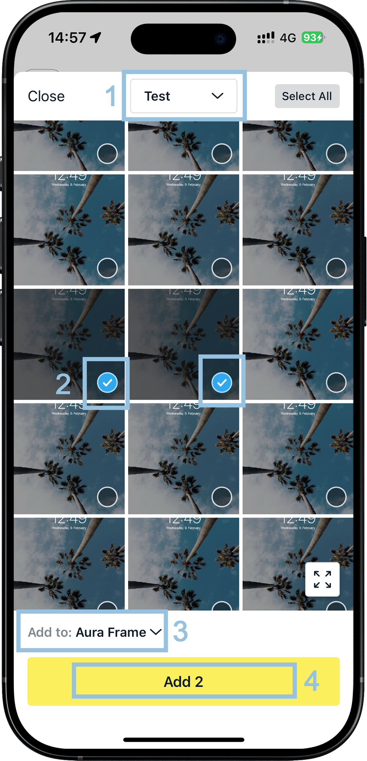 Setting Up Your Aura Aspen Frame - contextual illustration