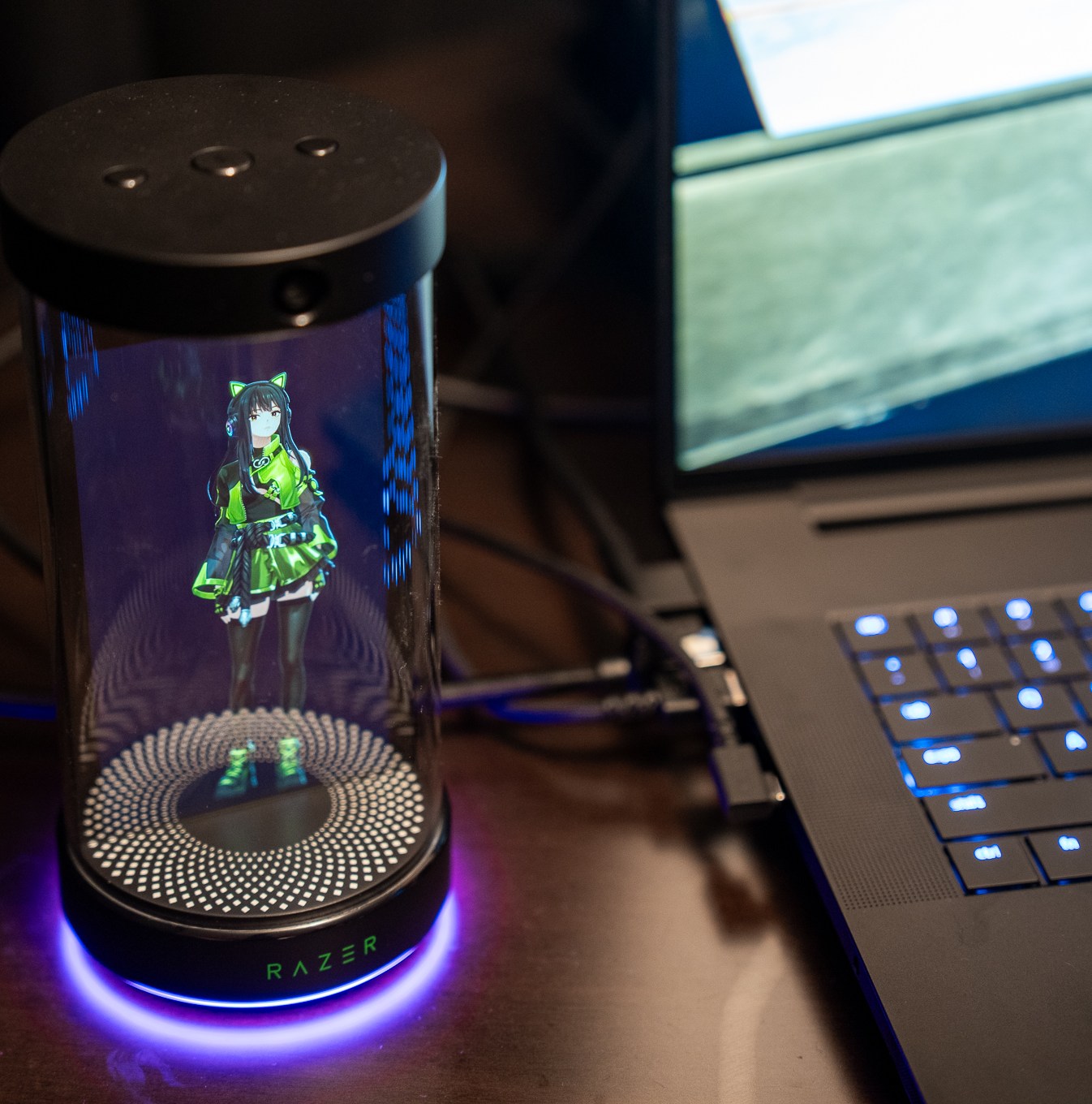 Razer's Holographic Anime Companion: When Your Desk Assistant Watches You - visual representation