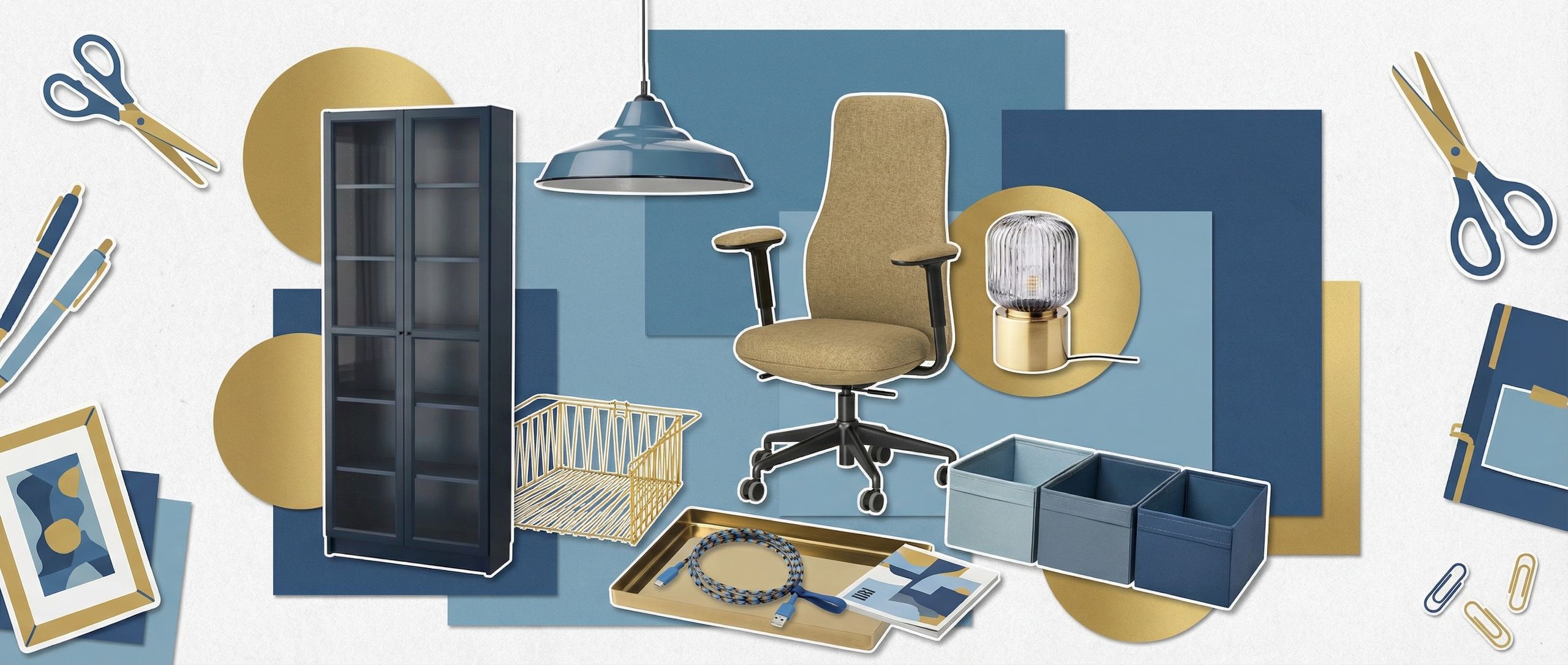 Understanding IKEA's Slate Blue and Brass Collections - contextual illustration