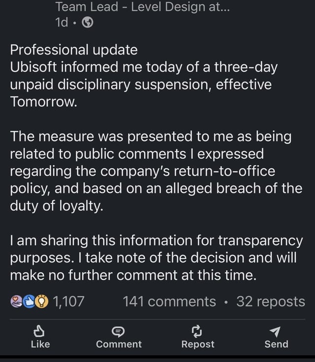 The Message Ubisoft Sent - visual representation