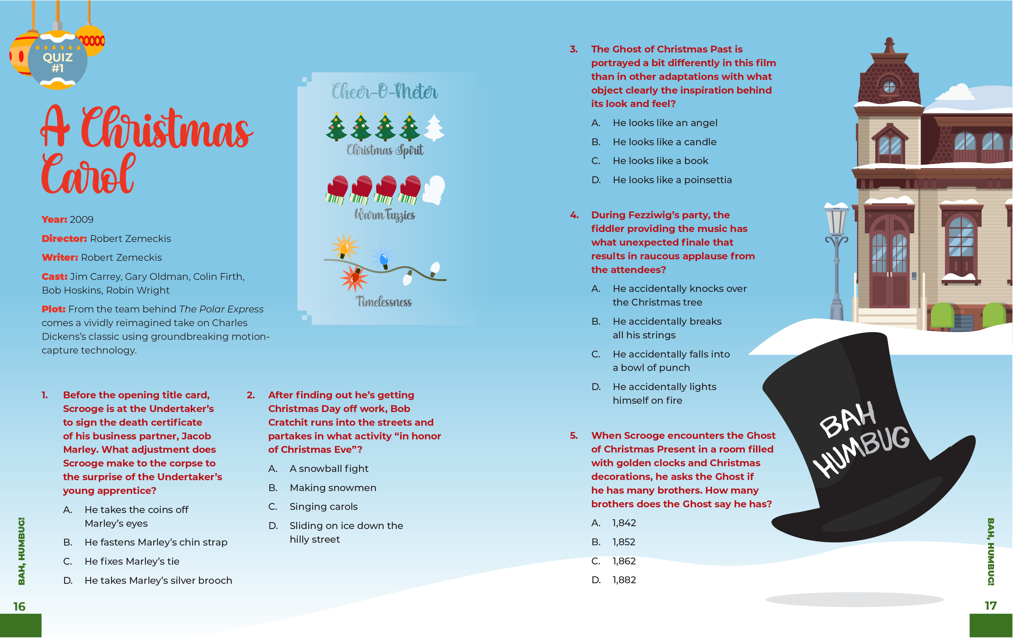 Christmas Movie Trivia Categories and Difficulty Levels - visual representation