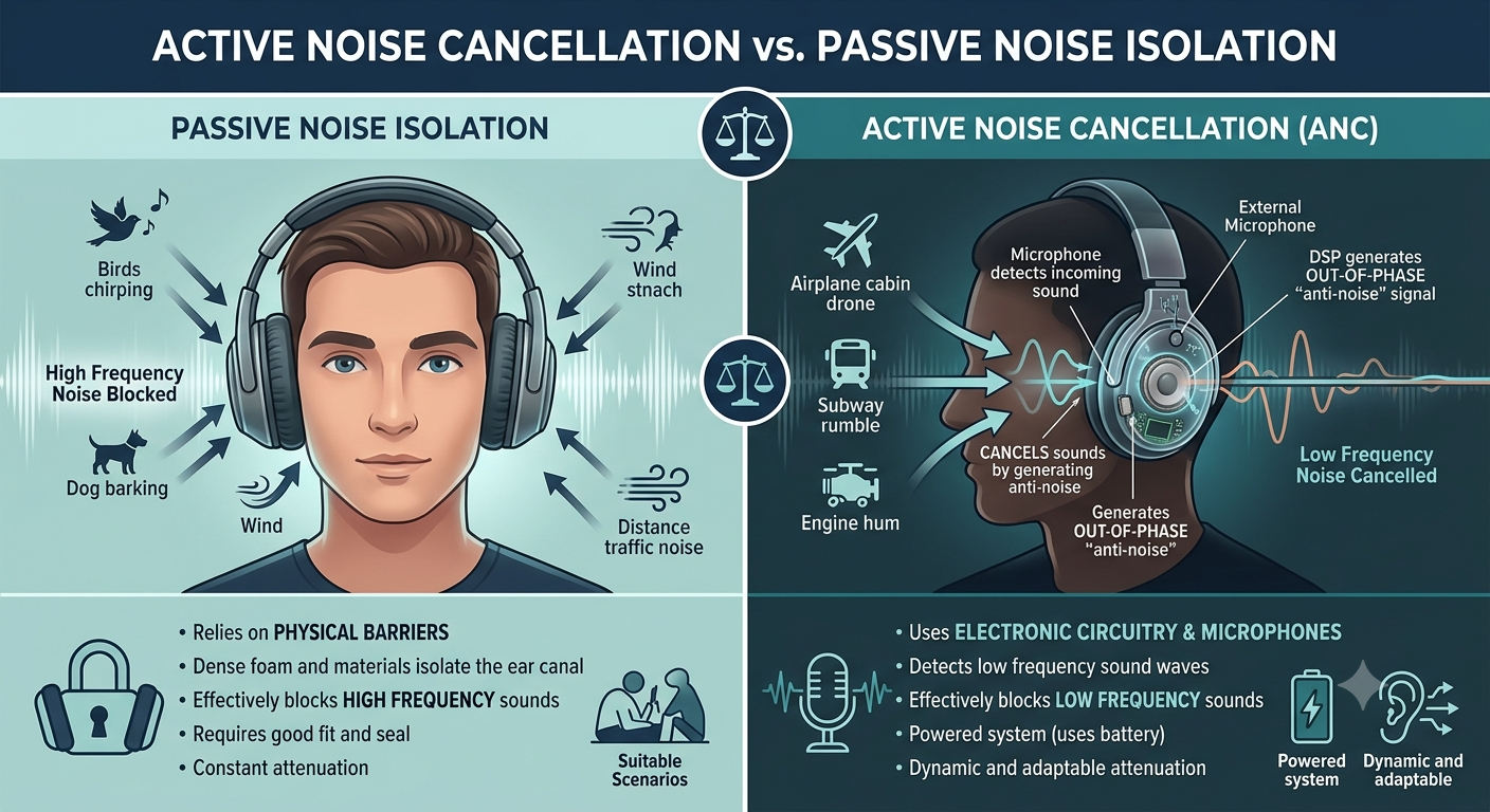 What is Active Noise Canceling? - visual representation