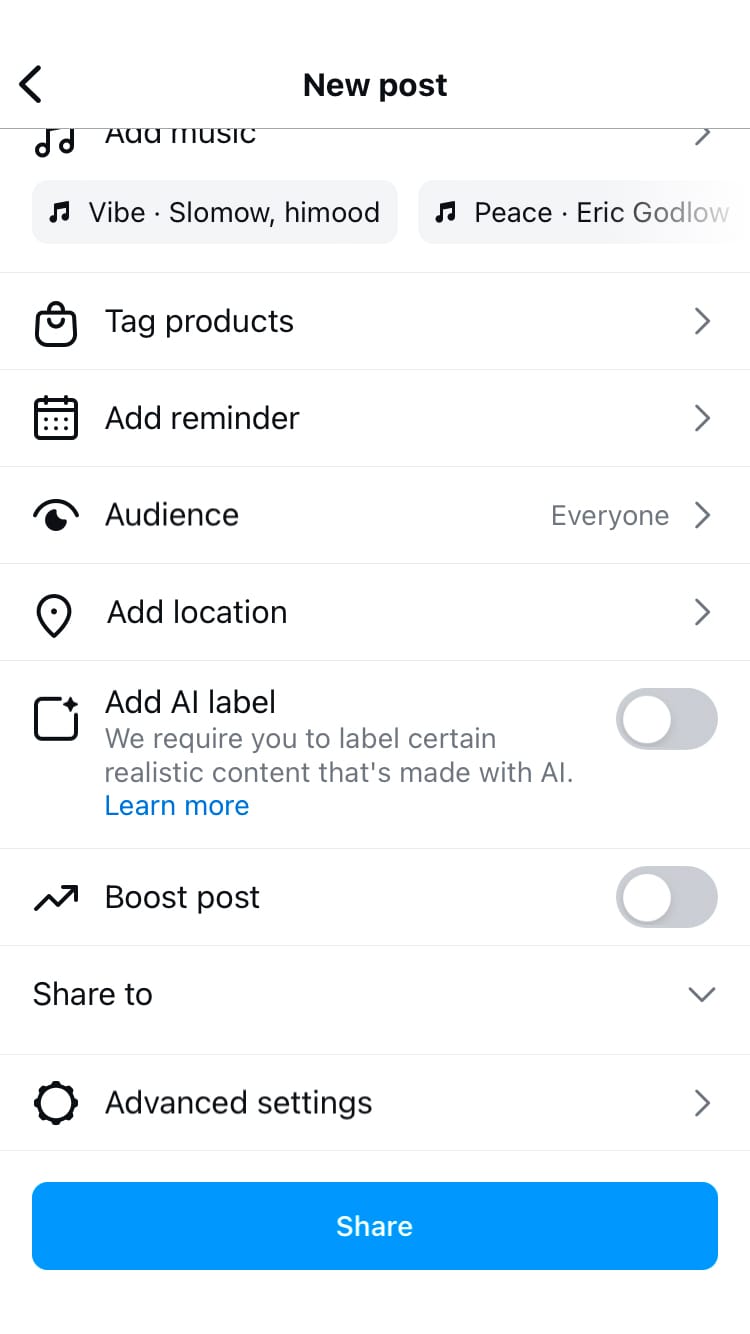 Implementing 'AI Creator' Labels - visual representation