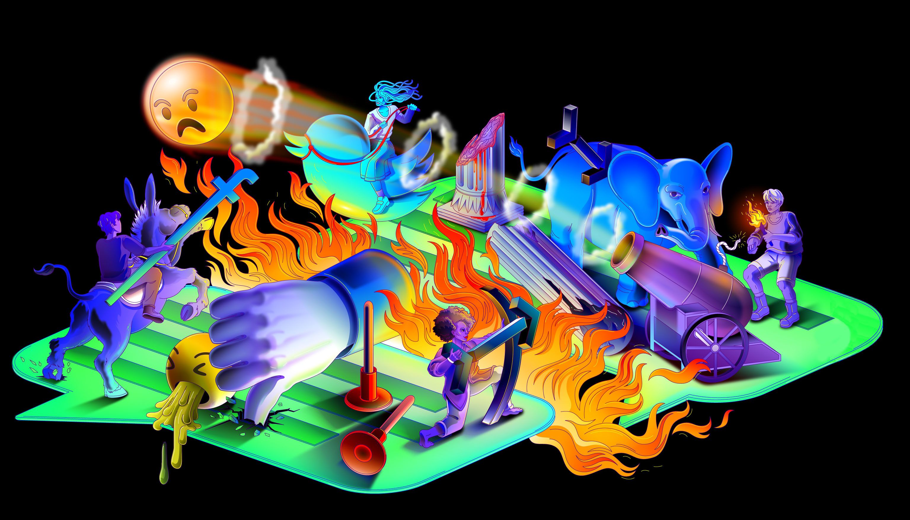 The Digital Amplification of Scandal - visual representation