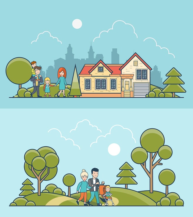 The Suburban Shift - contextual illustration