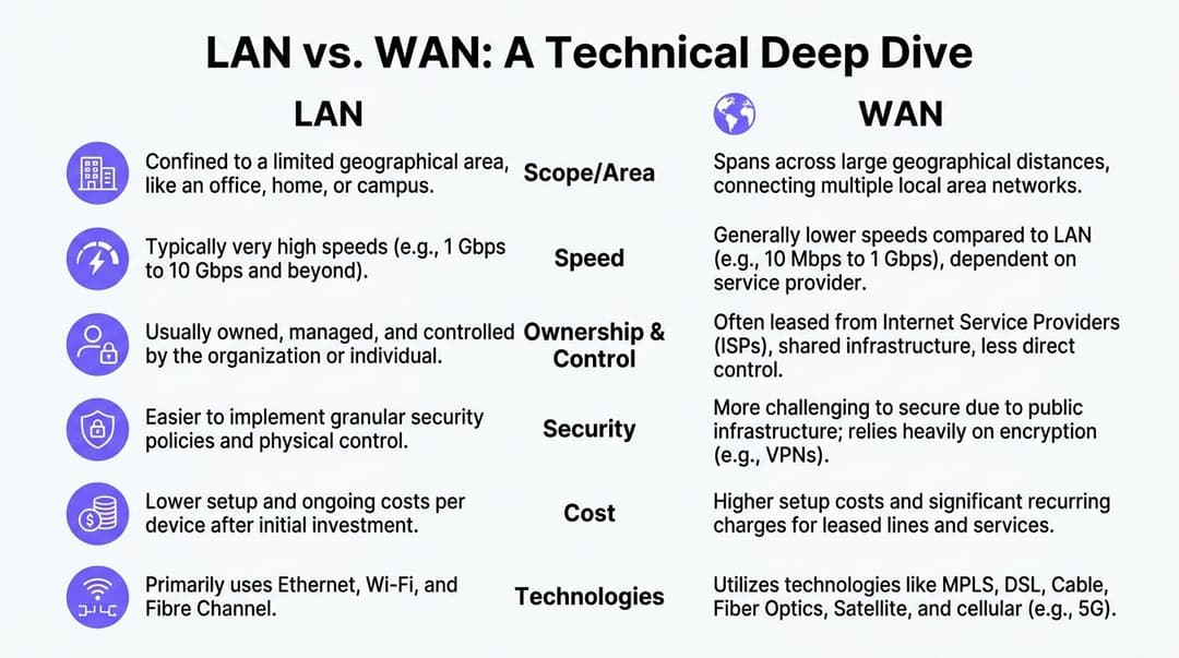 The Basics of WAN and LAN - visual representation