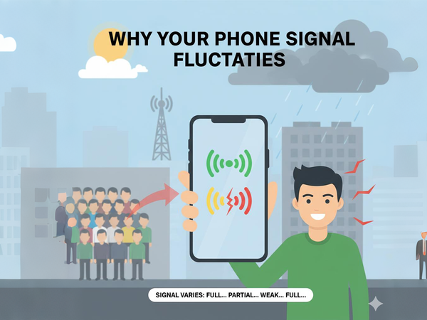 Signal Strength and Battery Drain - visual representation