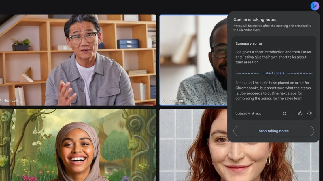 Streamlining Meetings with Gemini in Google Meet - visual representation