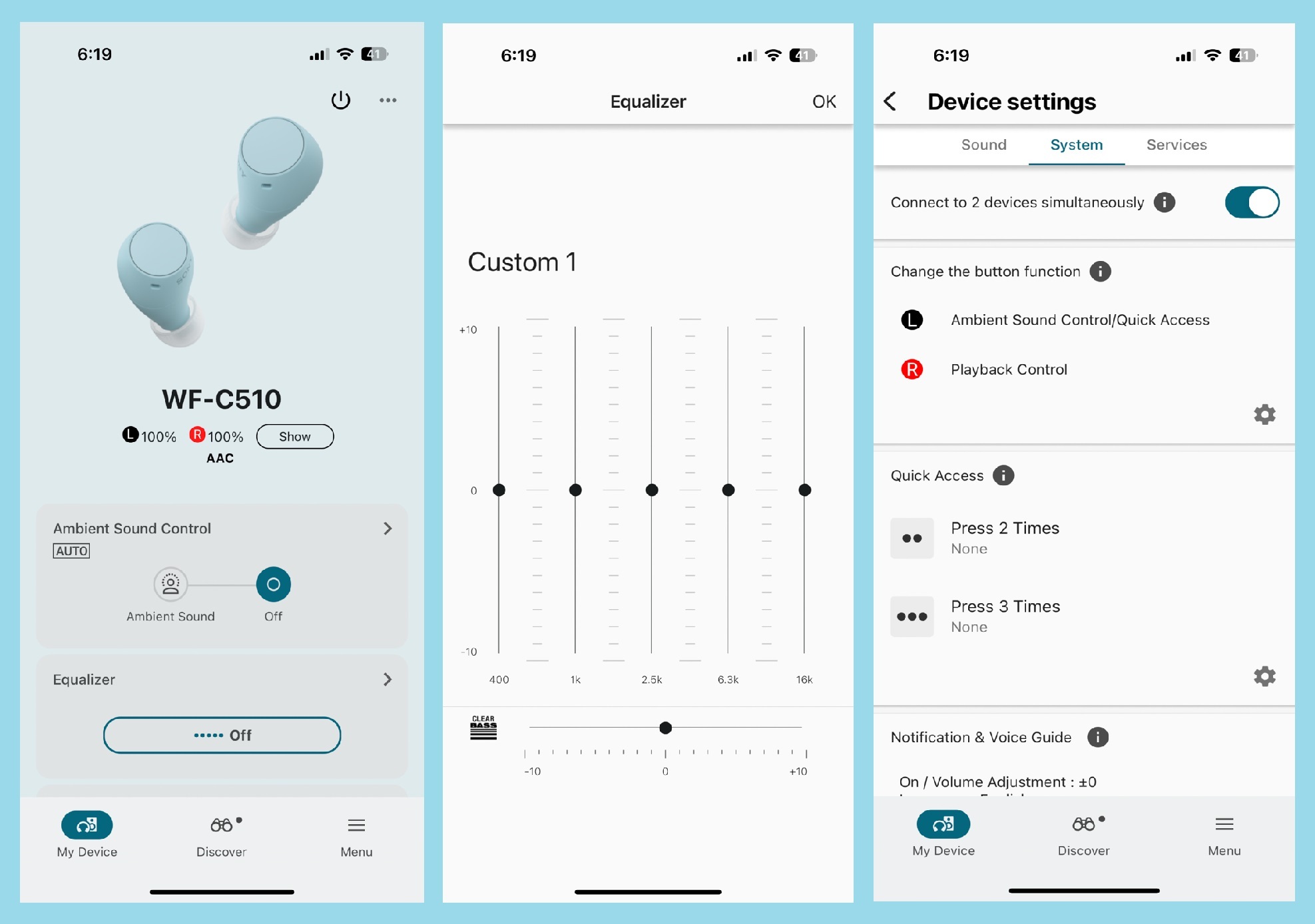 Connectivity and Features - visual representation