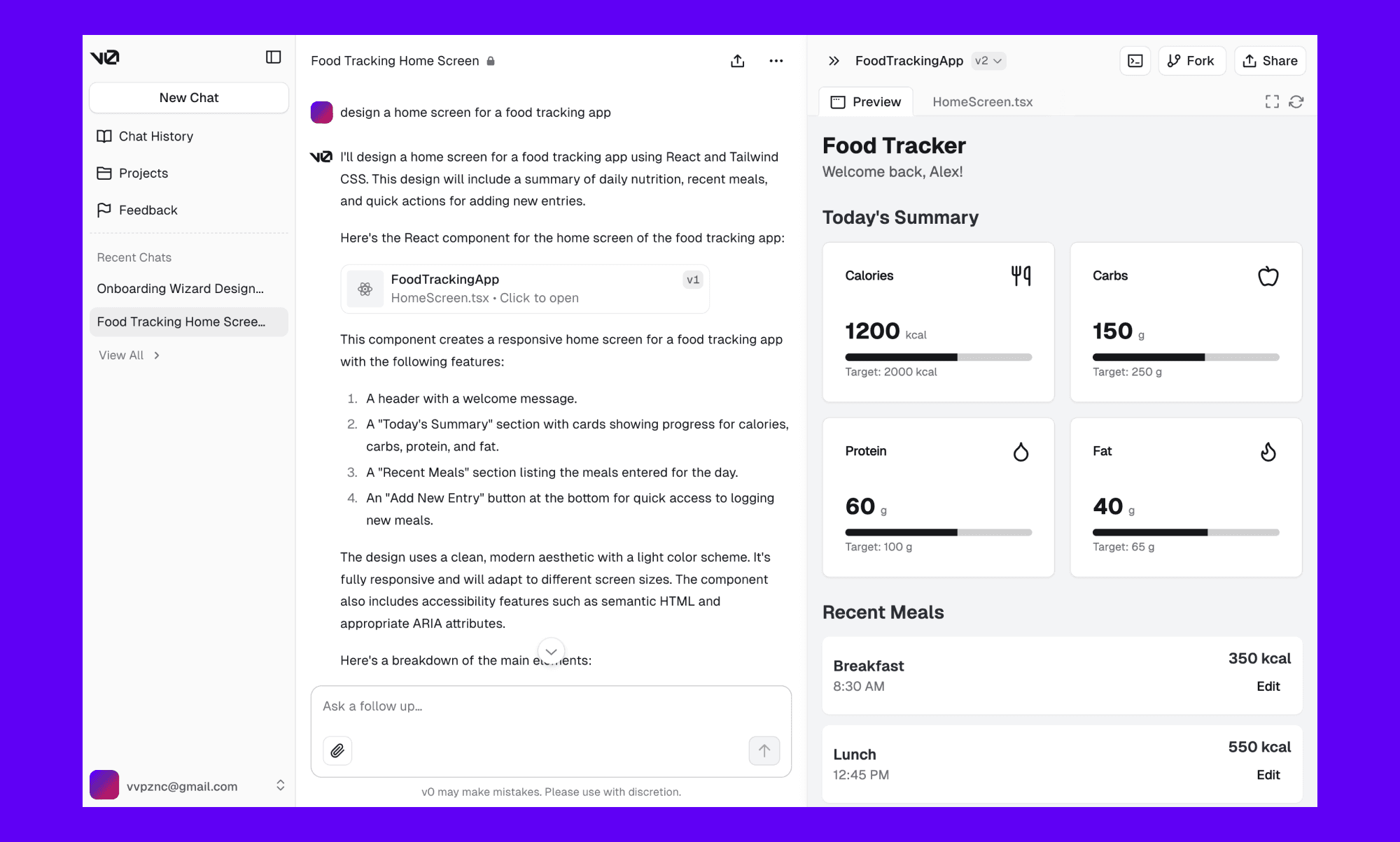Getting Started with Vercel v 0 - visual representation