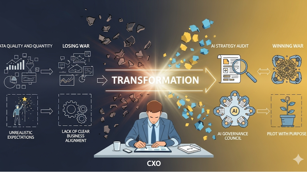Common Patterns in Failed AI Projects - visual representation