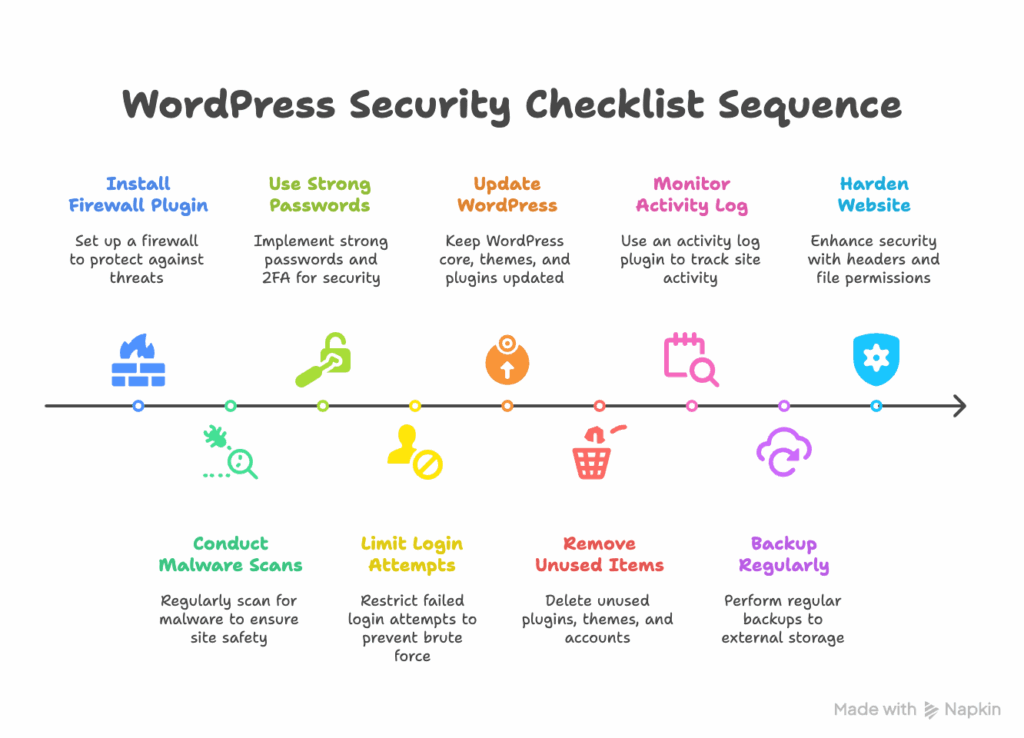 Recommendations for WordPress Site Owners - visual representation